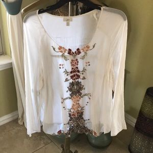 Flowers front blouse